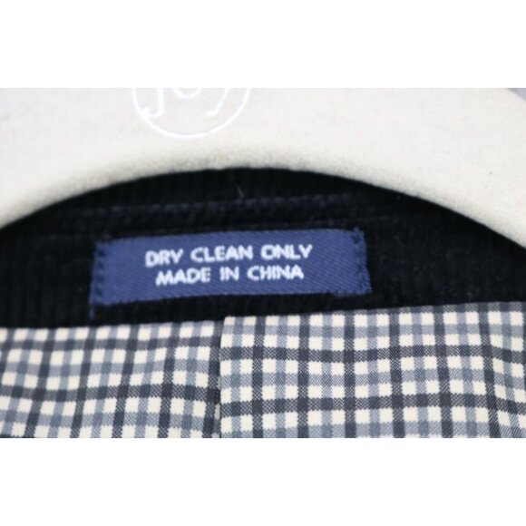 Saddlebred Men's Black Corduroy Blazer-Size 44R-Nice-Two Button-Business - Picture 4 of 16